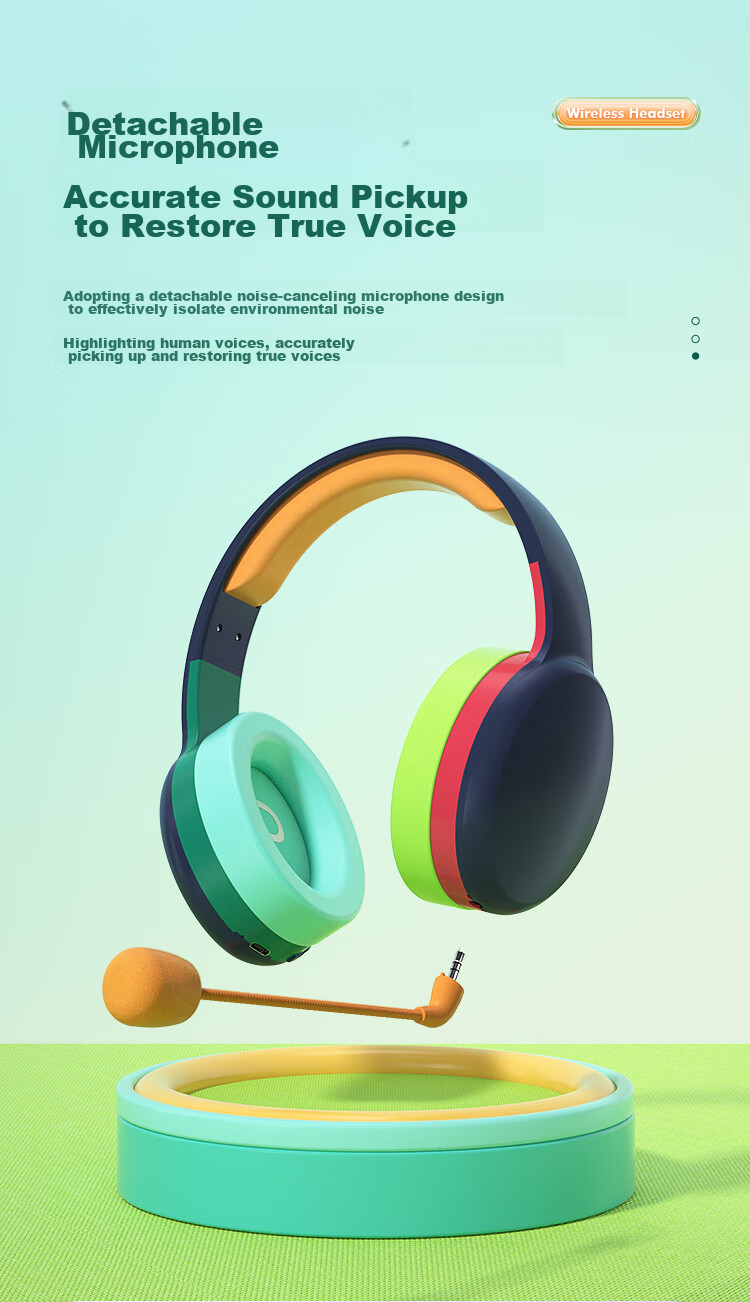 Newmine TB205 Backed Reading Device, Wireless Bluetooth Headphones with In-Ear Monitoring, Over-Ear High-Quality Sound, for Computer Classes, Gaming, Sports, Long Battery Life, Ear-Style Popular Equipment 11