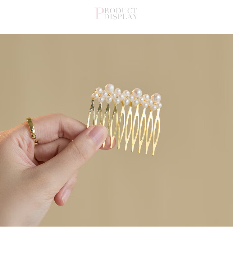 CHIMERA Freshwater Pearl Hair Comb, Bun Maker, Flyaway Hair Tamer, Bangs Clip, High-End Hairpin for Women, Mid-Autumn Festival Gift 16