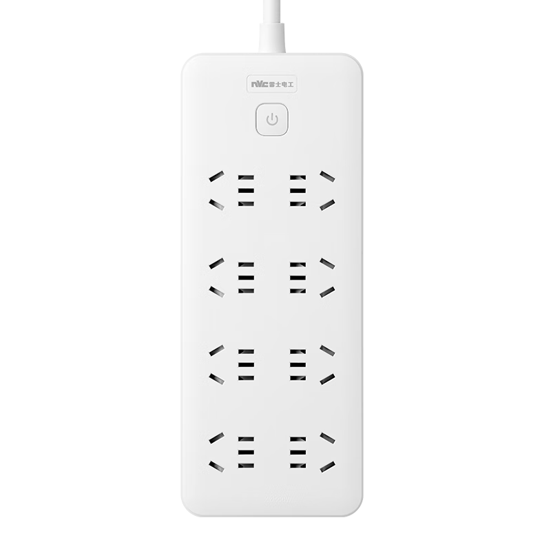 NVCleishidiangong 8-Outlet Five-Hole Power Strip, Master Switch, 3C Safety Certified, Electric Shock Prevention, 3-Meter Long Cord, EP481 Safe And Durable, for Home Living Room Office Use