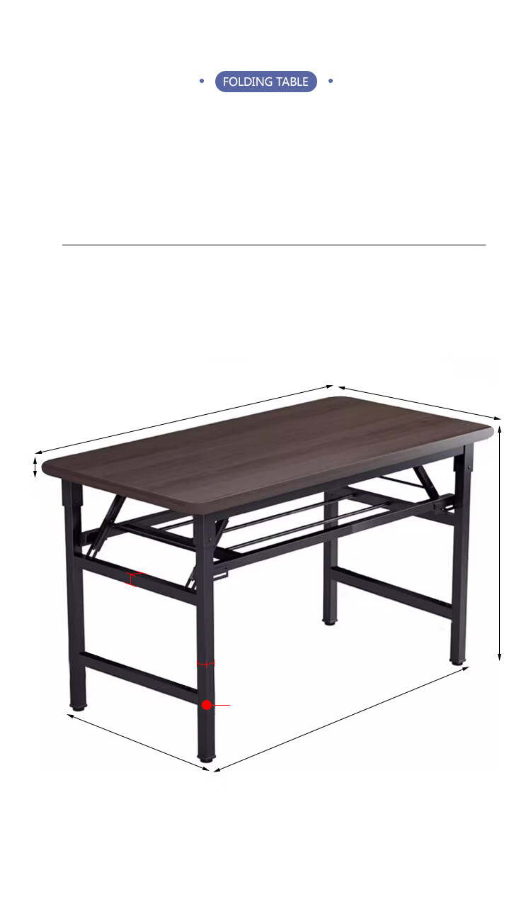 Annafu Folding Table Computer Desk Study Desk Writing Desk Office Desk Dining Table Long Table BGZ718 Double Layer 100*50 11