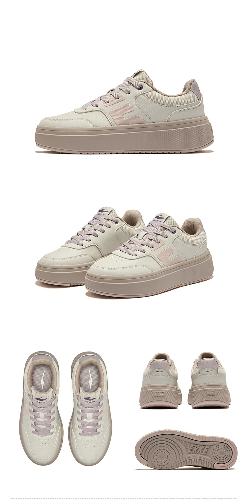 Hongxing Erke Women's Sneakers Summer 2026 New Breathable Versatile Casual Shoes Thick Sole Comfortable Sports Shoes Breeze 21