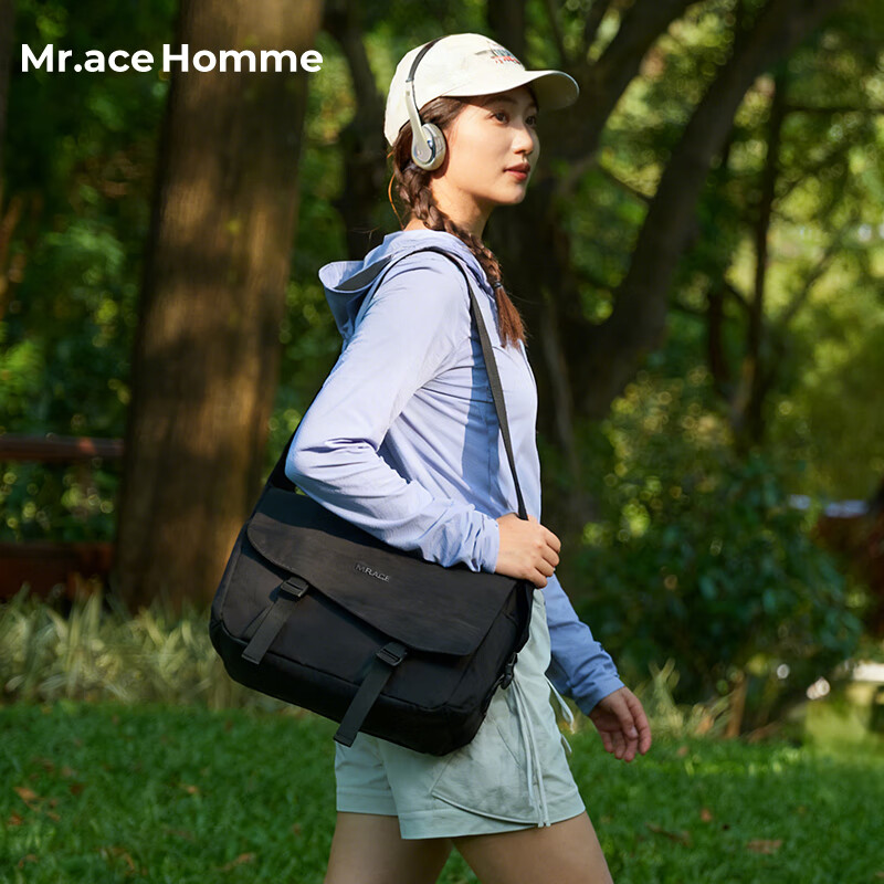 Mr.ace Homme Jungle Exploration Lightweight Student Single Shoulder Bag Outdoor Casual Canvas Crossbody Bag for Men and Women
