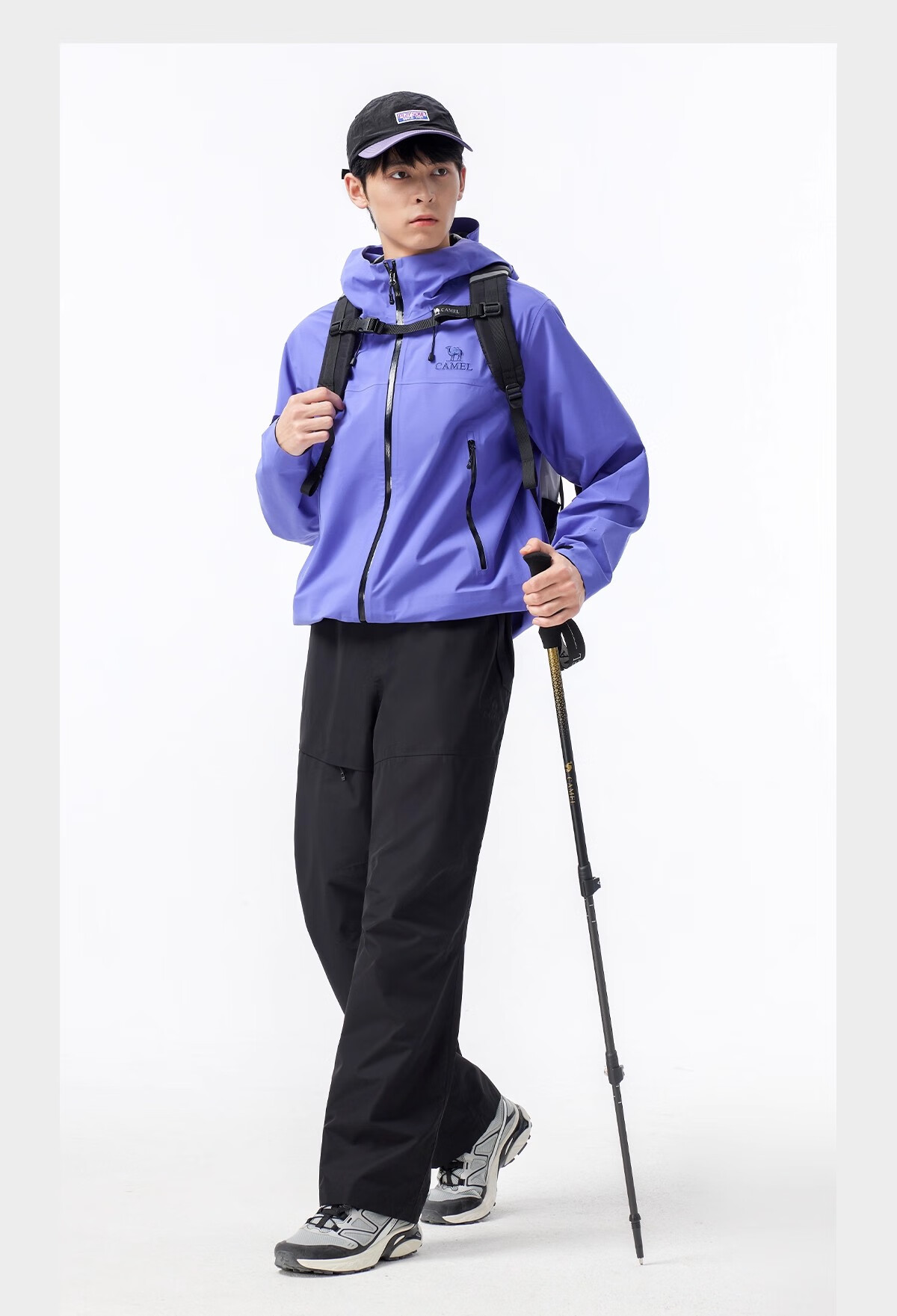 CAMEL Men's 3-in-1 Outdoor Softshell Pants Windproof Waterproof Fleece Lined High Breathability Thermal Hiking Trousers for Women 24