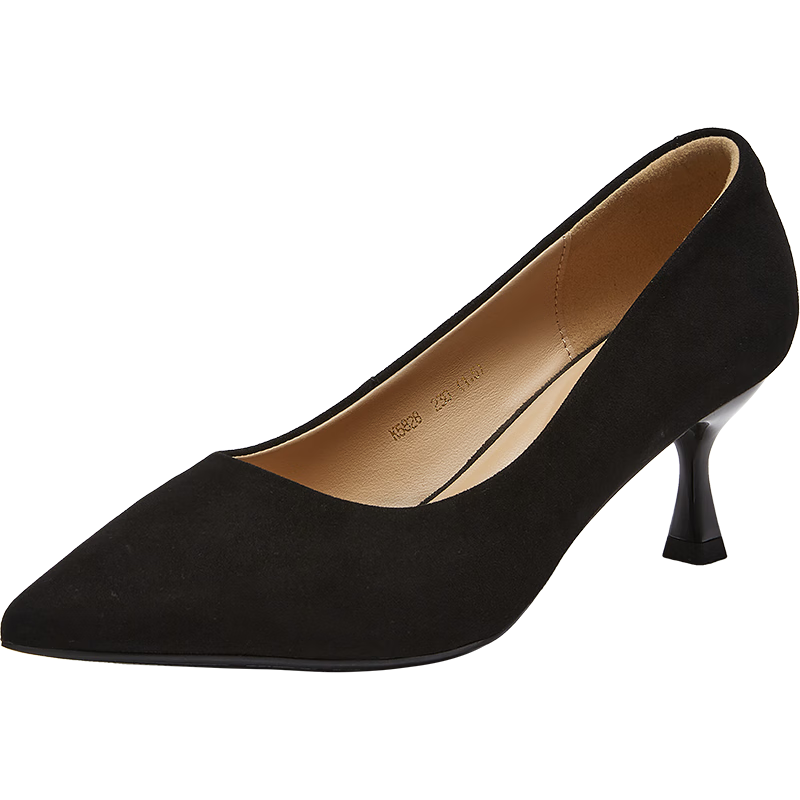 BASTO 26 Spring Simple Commuter Pointed Toe Women's Low-Cut Flats K5828AQ6 Black 38
