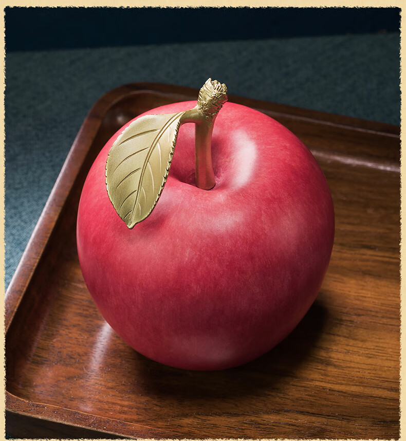 Master Tong "Auspicious Apple" Living Room Peace Apple Copper Ornament Home Decoration Craftsmanship 5