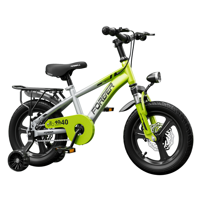 FOREVER Children's Bicycle with Training Wheels Kids Bike 3-6-10 Years Old 18-Inch Children's Bike