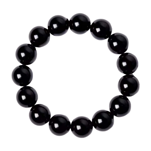 Emei Mountain Black Obsidian Bracelet for Men and Women, Hydrating Agate Couple Bracelet, Zodiac Year Gift