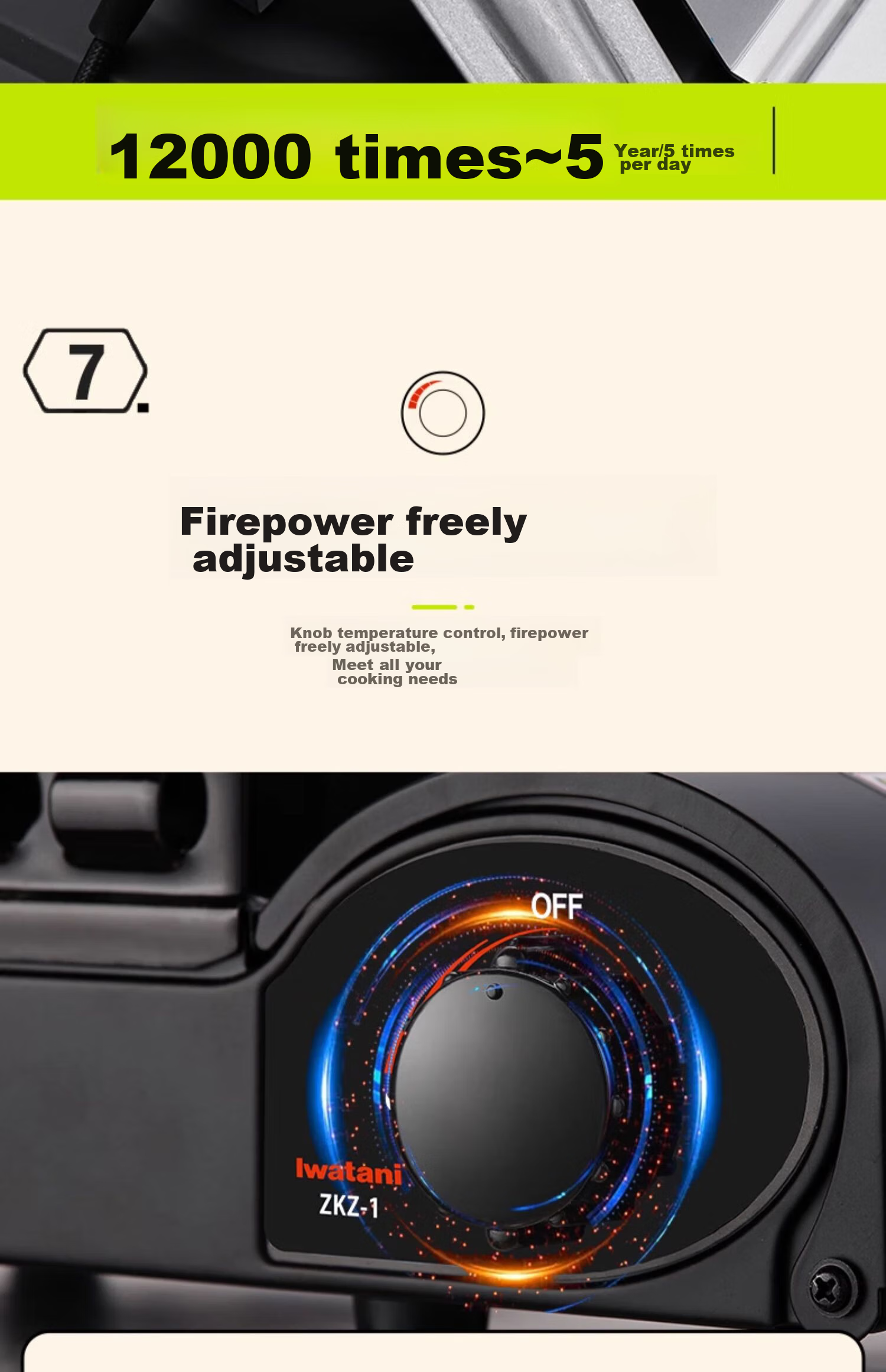 Iwatani Outdoor Double Windproof Camping Stove, Portable Stove for Camping And Hot Pot Cooking, 3.5kW Powerful Flame, Limited Edition ZKZ-1 10