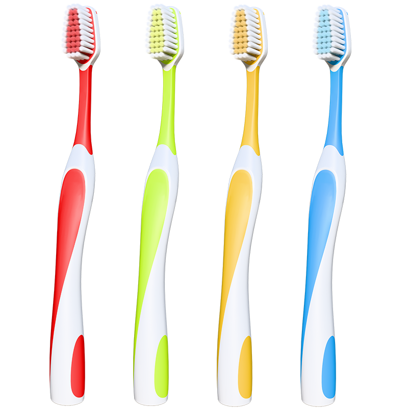BRUSHING BEAR Sam's Edition Upgraded T-Shaped Soft Bristle Toothbrush Gum Care Stain Removal for Teens and Adults Couples 4-Pack