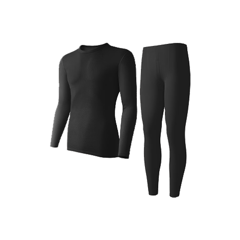 Me feeling Men's Thermal Underwear Set Plus Size Middle-aged and Elderly Fleece-lined Thickened Acrylic Heating Autumn Winter New Plush Base Shirt