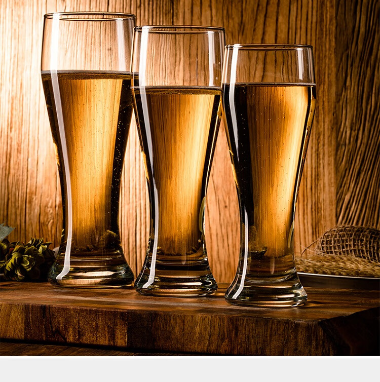 Pasabahce Beer Glasses, Imported Blown Glass, Extra Large Capacity, Lead-Free Glass, for Draft Beer, Juice, Drinks, Water Cups, 665ML, 2 Pieces, 42756 13