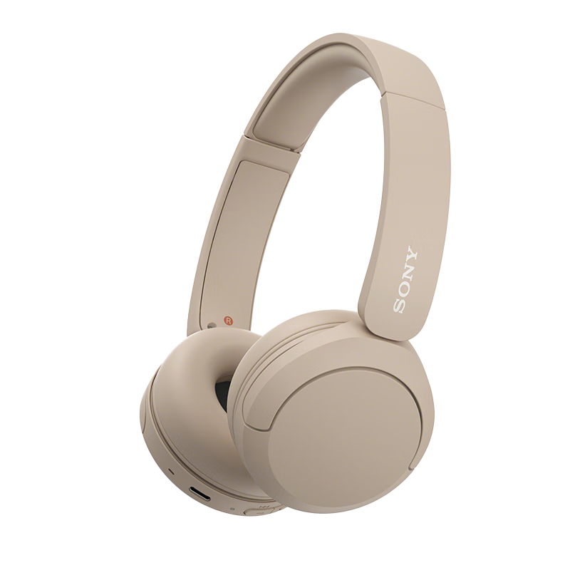 SONY WH-CH520 Comfortable, Efficient Wireless Over-Ear Bluetooth Headphones, Easy to Wear, Music Earphones, Beige, Apple Headphones for 618