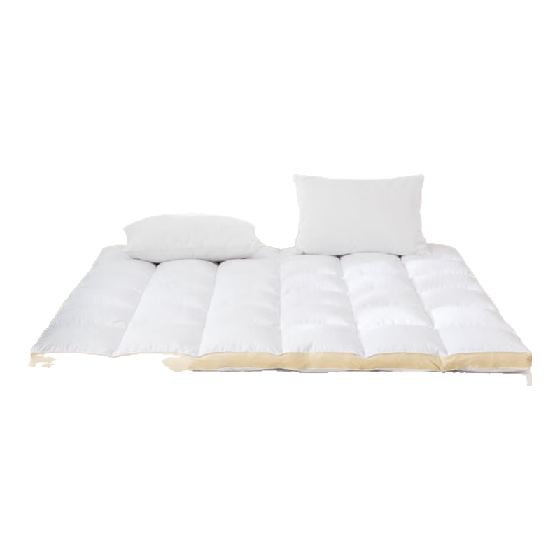 Sinuoman Five-Star Hotel Soft And Bouncy Down Mattress, 90% White Duck down And Goose Feather Mixed-Fill Mattress Pad, 1.5*2m, White