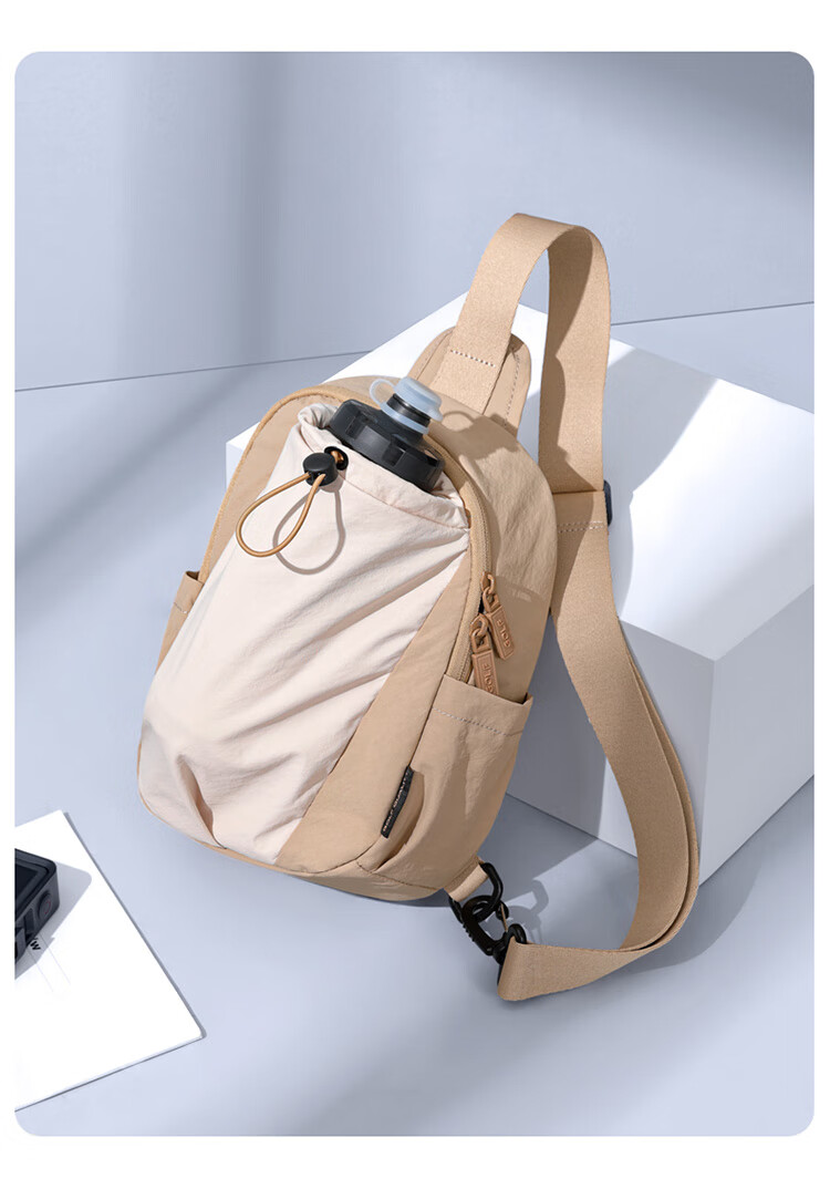 GOLF Men's Chest Bag Crossbody Shoulder Bag Unisex Phone iPad Bag Water Bottle Holder Water-Resistant Sports Cycling Small Backpack 27