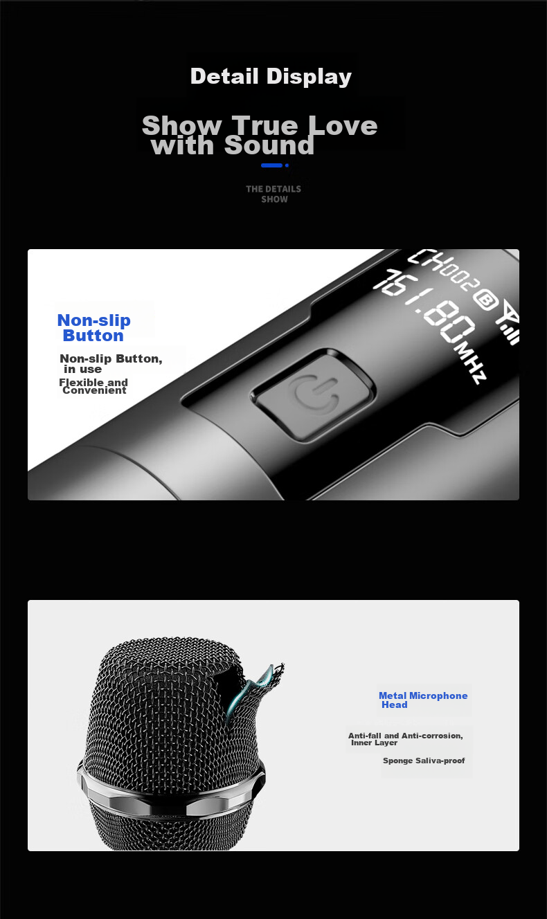 SAST Wireless Microphone with Charging Function, for Home KTV Singing, Stage Hosting, Speeches, Karaoke, Meetings, Sound System Amplifier, FM Radio, Car Universal Microphone OK-91 Single Unit 12