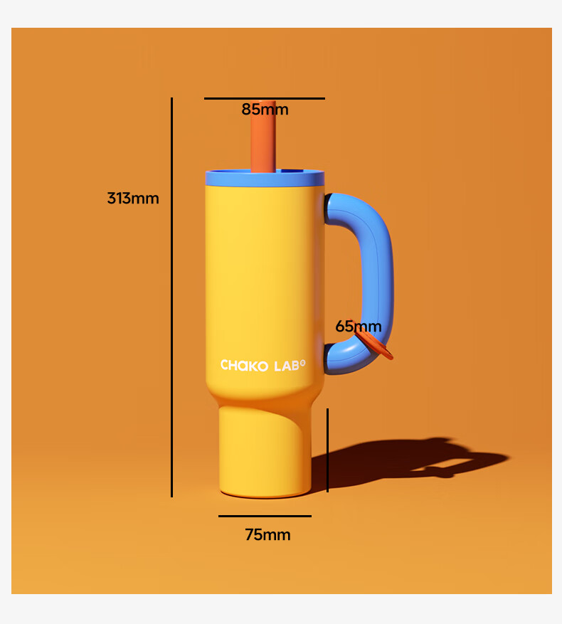 Chakolab Student Straw Ice Cup, Large Capacity Cold-Keeping Cup for Office, Stainless Steel Insulated Water Bottle, Car-Mounted Queen Cup for Wome 17