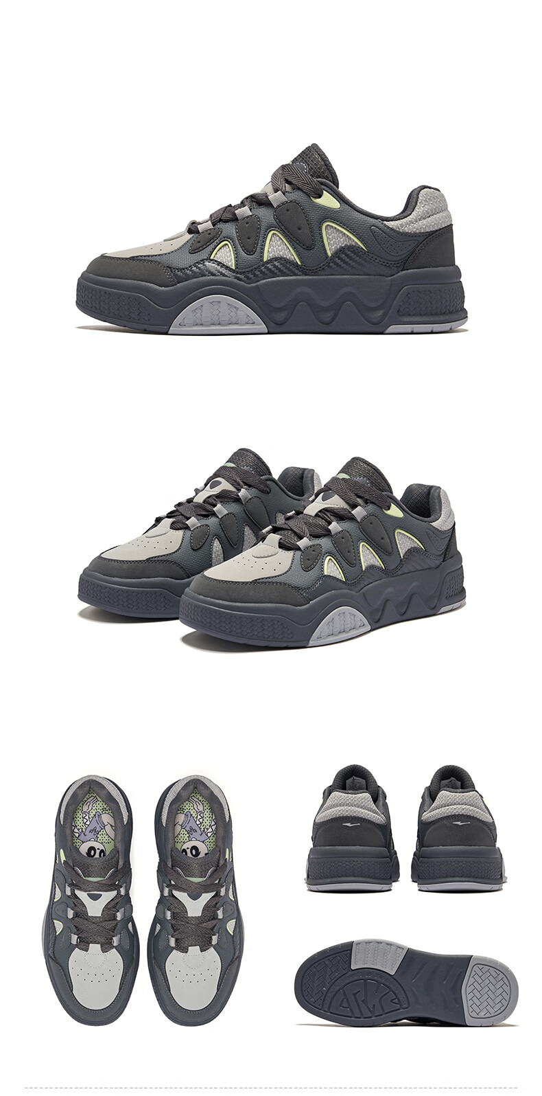 ERKE Men's Sneakers 2026 New Lightweight White Casual Sports Shoes Battery Panda 6 26
