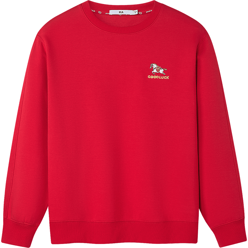 HLAHLA Men's Spring Sweatshirt 26 Chairman Recommended New Year Dunhuang Series Glutinous Rice Technology Long Sleeve Men