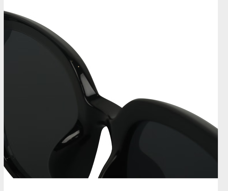 LOESY Versatile Slimming Fashion Polarized Sunglasses UV Protection Driving Black Frame Black Gray Nylon Non-Polarized 13