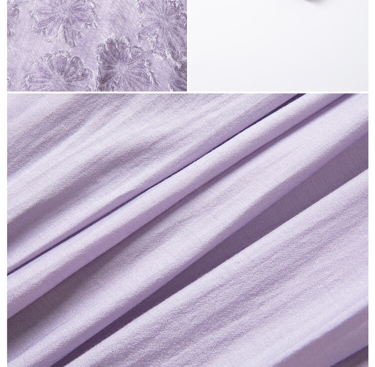Vimly New Chinese Style Heavy Embroidery Dress Women Autumn New Long Sleeve Improved Qipao Purple M 2