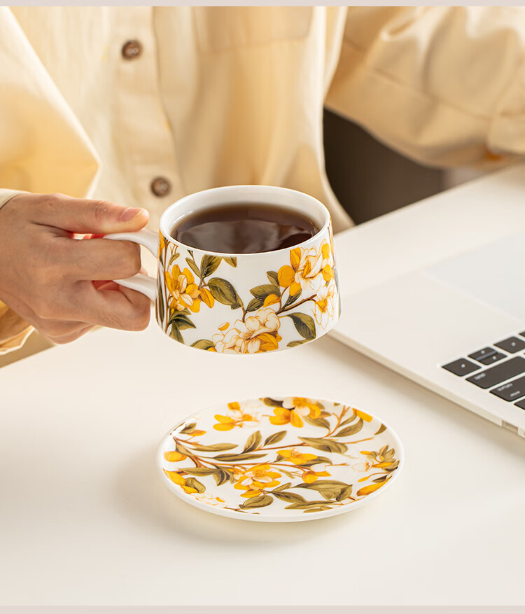 Gold Inlaid Jade Ceramic Mug High-Value Practical Coffee Tea Cup for Women Ins Style Birthday Wedding Gift 9