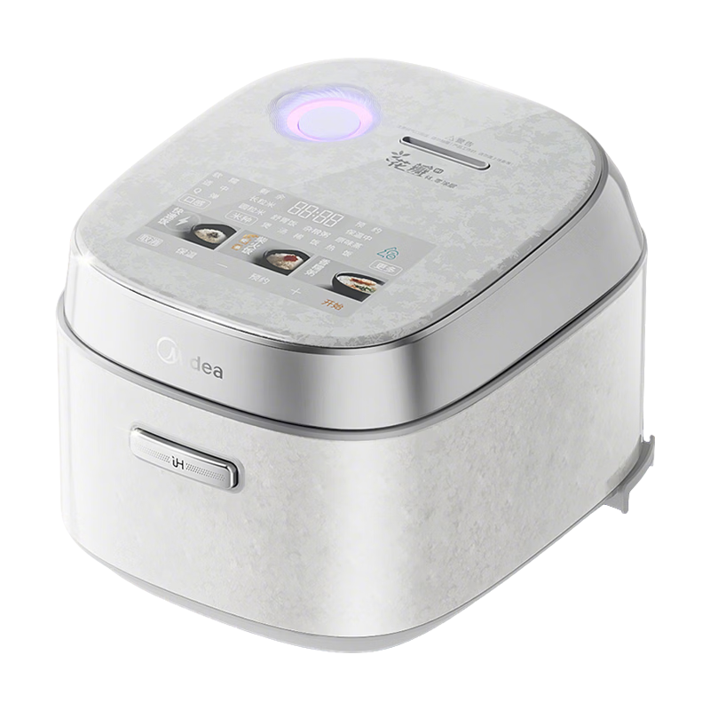 Midea Huaban Pro 2.0IH Heating Rice Cooker, for 3-4 People, Pure Titanium, No Coating, Home Use, Fragrant Glutinous Porridge, Stomach-Friendly Rice, Firewood Rice, Tempered Glass Electric Cooking Pot MB-40HB9T