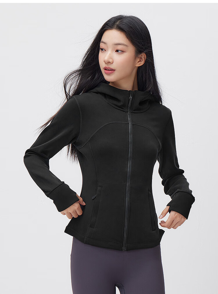 Semir Women's Spring Hooded Slim Fit Shoulder Split Slimming Ins Sports Style Jacket 102125108003 6