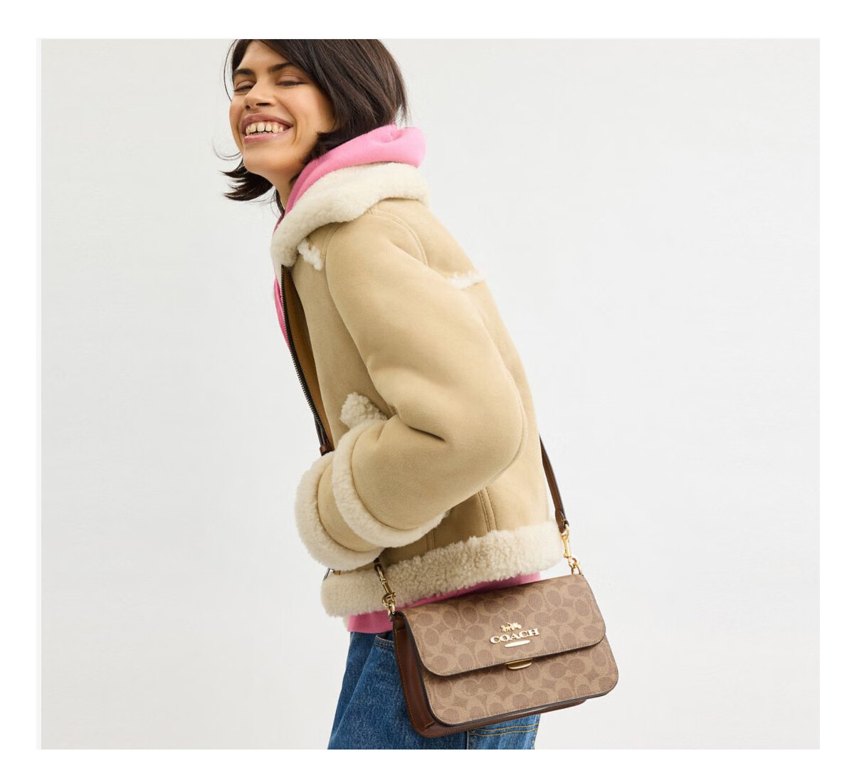 COACH Women's BRYNN Colorblock Envelope Shoulder Crossbody Bag CX798 Gift 9