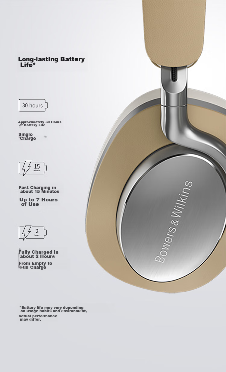 Baohuaweijian Px8 [Price Protection Double 11] Wireless HiFi Over-Ear Bluetooth Headphones, B&W Smart Active Noise Cancellation High-Fidelity Music Headset Gift S2, Sand Brow 10