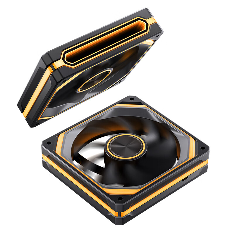 JONSBO XA-120B Shadow Blade ARGB Black 12CM Case Fan (Dual Light Frame/Color Blocking/ARGB Sync/PWM Male-Female Connector)