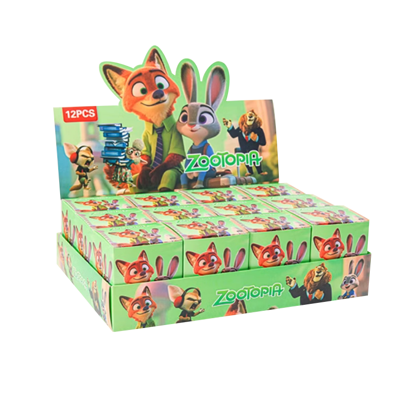Guangduola Zootopia Blind Box Hole Fun Toy Mini Figurine Keychain Small Gift for Boys and Girls Birthday Present