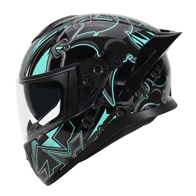 ZNPAM928 Dual-Lens Motorcycle Helmet Winter Warm Unisex Four-Season Full Face Blue Black Ninja XXL