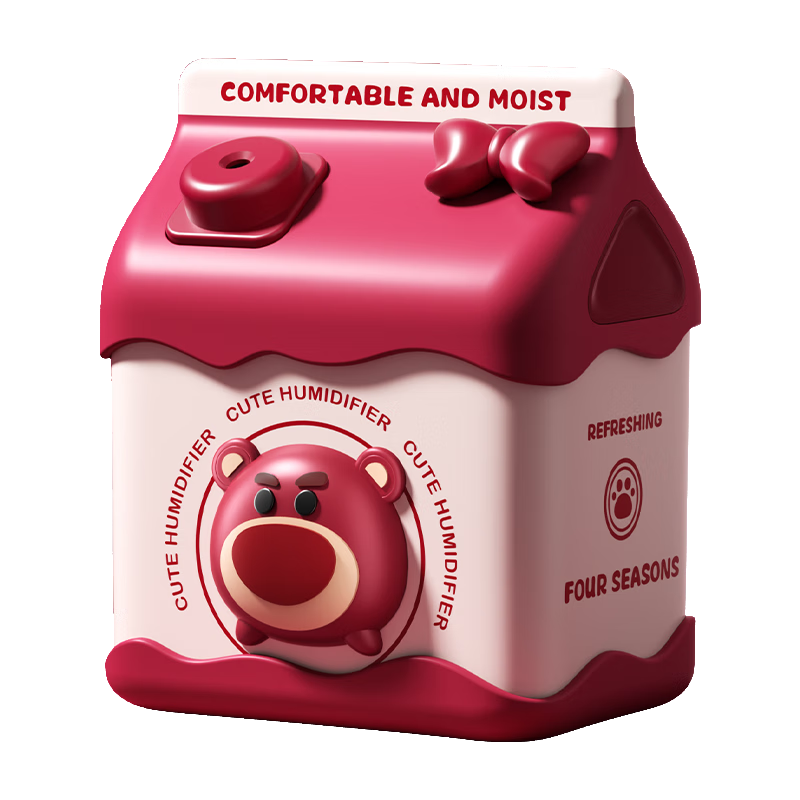 KPD KEEP PURSUING DREAMS USB Humidifier Disney Collaboration Bedroom Office Car Quiet Smart Humidity Control Purification [Nano Atomization] Rechargeable Strawberry Bear