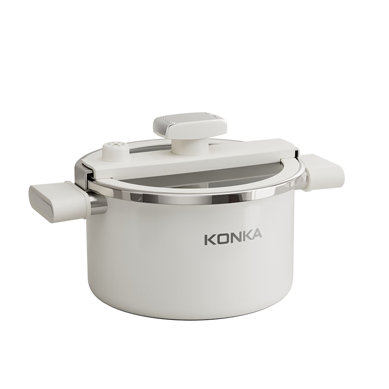 KONKA Micro-Pressure Soup Pot Enamel Stew Pot Titanium Non-Stick Inner Pot Large Capacity 7L Compatible with Gas and Induction Cookers