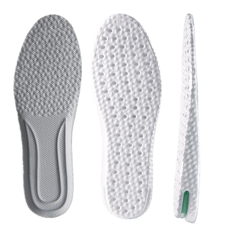 Footprint Tribe Invisible Height Increasing Insoles for Men, Air Cushion Shock Absorption, Comfortable for Long Standing, 2.5cm - White Gray, Air Cushion Model, Size 41-42