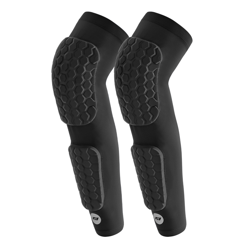 FYOUGA Kids Knee and Shin Guards Football Shin Pads Basketball Protective Sports Gear Black M Pair