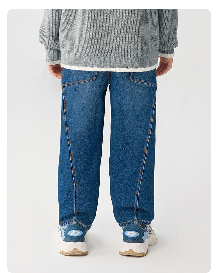 Balabala [balaOne] Boys' Long Pants Children's Trousers 2026 New Spring Denim Curved Knife Wide Loose Trend 13