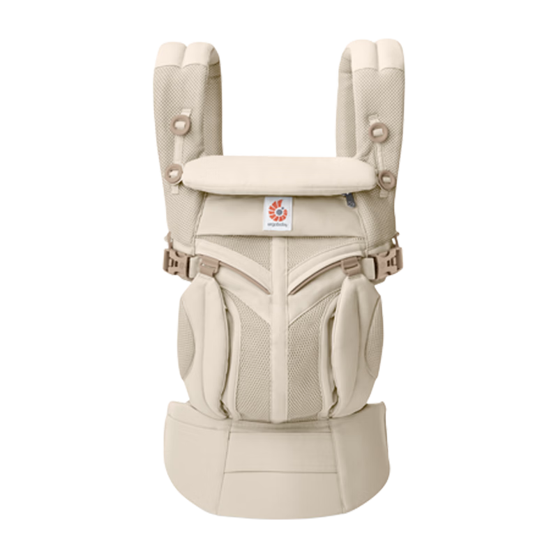 ERGObaby American Ergonomic Baby Carrier, Waist Support Stool, Baby Carrying Aid, OmniClassic All-Stage Soft Breathable Beige
