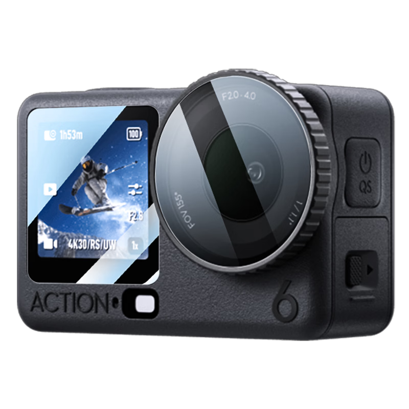 Yangfeisi [Hot Sale 3 Million+ | High-Definition Anti-Reflective] Tempered Glass Screen Protector with Anti-Glare Coating for DJI Action 6 Sports Camera Lens Film Accessory