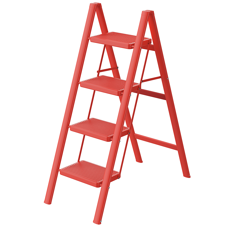 DU PONT Household Folding Multi-Functional A-Frame Ladder, Thickened 4-Step Small Step Stool for Moving and Climbing