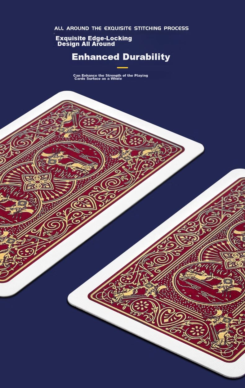 Binwang Guandan Special Playing Cards, Imported Black Core Paper, Durable Premium Playing Cards for Table Games, 10 Decks in Red, 2032 5