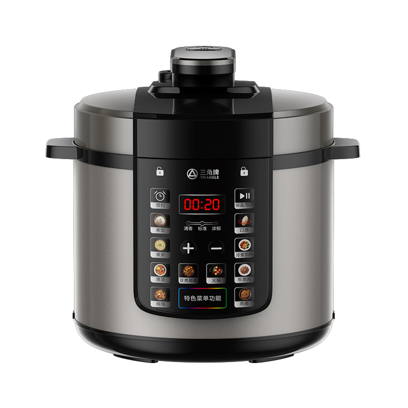 Triangle 5L Electric Pressure Cooker Multi-Functional Smart Rice Cooker with Large Capacity for 4-5 People SJ50H-06YD2