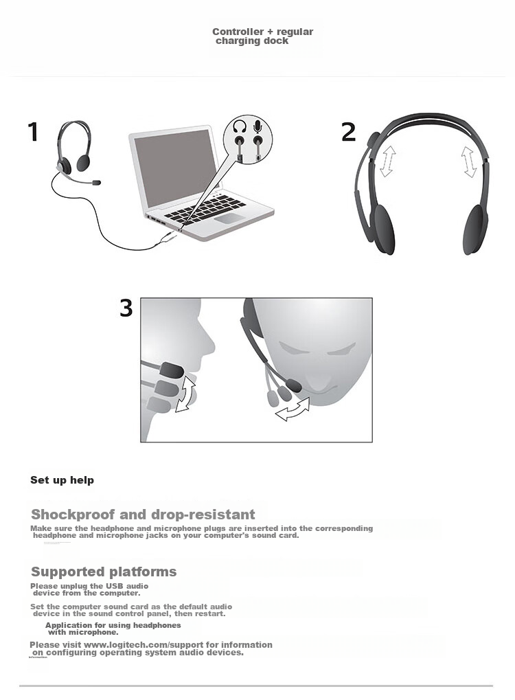 Logitech H110 [Enterprise Grade] Stereo Office Headset with Microphone, 3.5mm Wired Over-Ear Headphones for Computer And Laptop [Order Bonus] 7