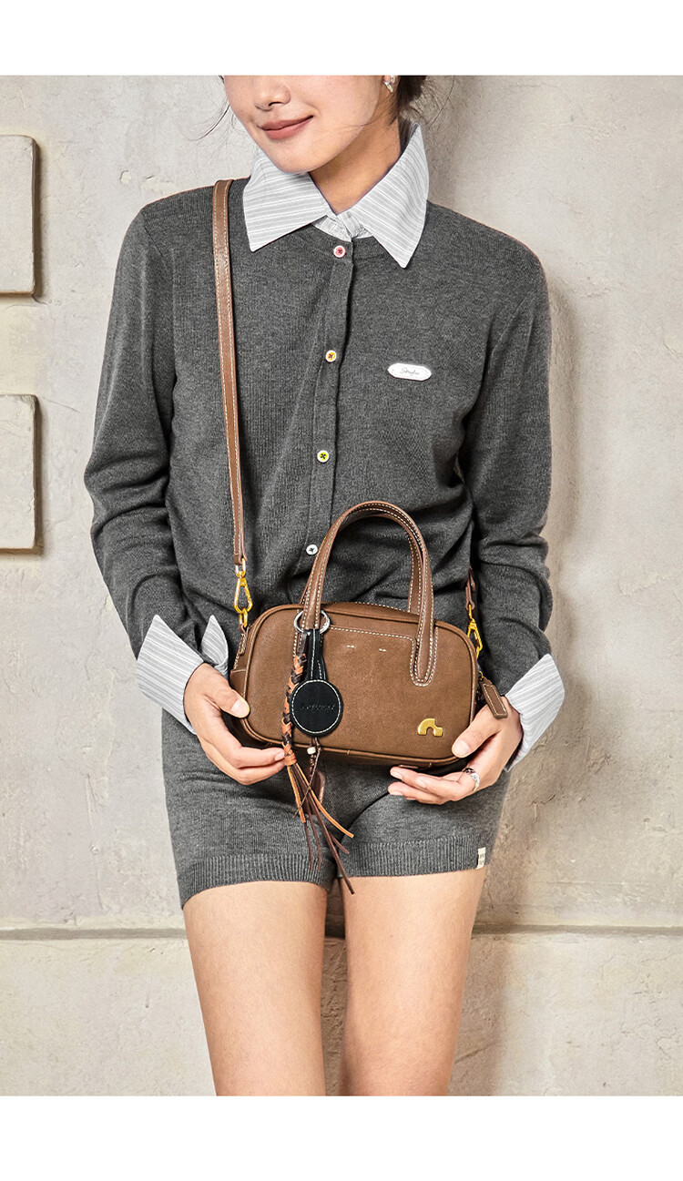 Nalandu [Xiang Hanzhi Same Style] Bowling Sugar Cube Handbag Women's New Tote Birthday 38 Goddess Festival Gift 20