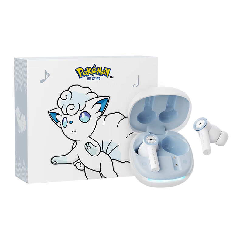 Chenfeng Pokémon Bluetooth In-Ear Wireless Earphones ANC Active Noise Cancelling Deep Bass Stereo Gaming Mode Music Earphones Long Battery Life Birthday Gift PM19 Vulpix