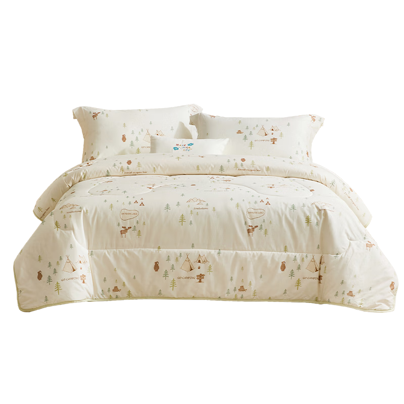 Luolai Children's Quilt Washable 50% Cotton Soybean Filling Class A Antibacterial Pure Cotton Four-Season Warm Quilt