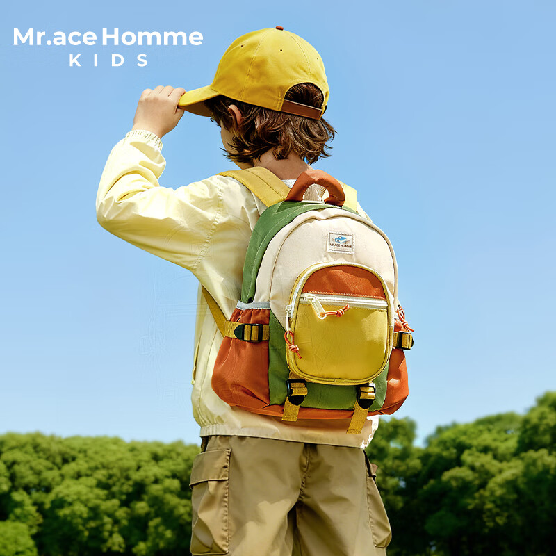 MR.ACE HOMME KIDS Lightweight Water-Resistant Kindergarten School Backpack Parent-Child Outdoor Travel Girls Grade 1 Student Shoulder Bag