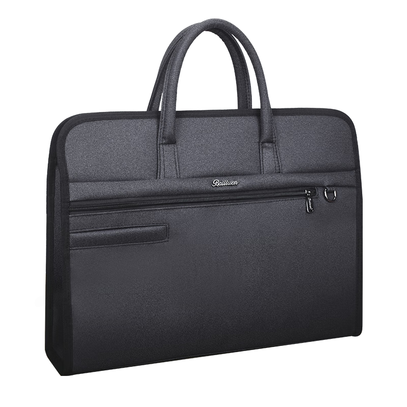 Bailiwen H1816 Dark Gray Business Wide Conference Briefcase Laptop Bag for Men And Women, Travel Handbag, Document Bag, File Organizer, Office Meeting Bag