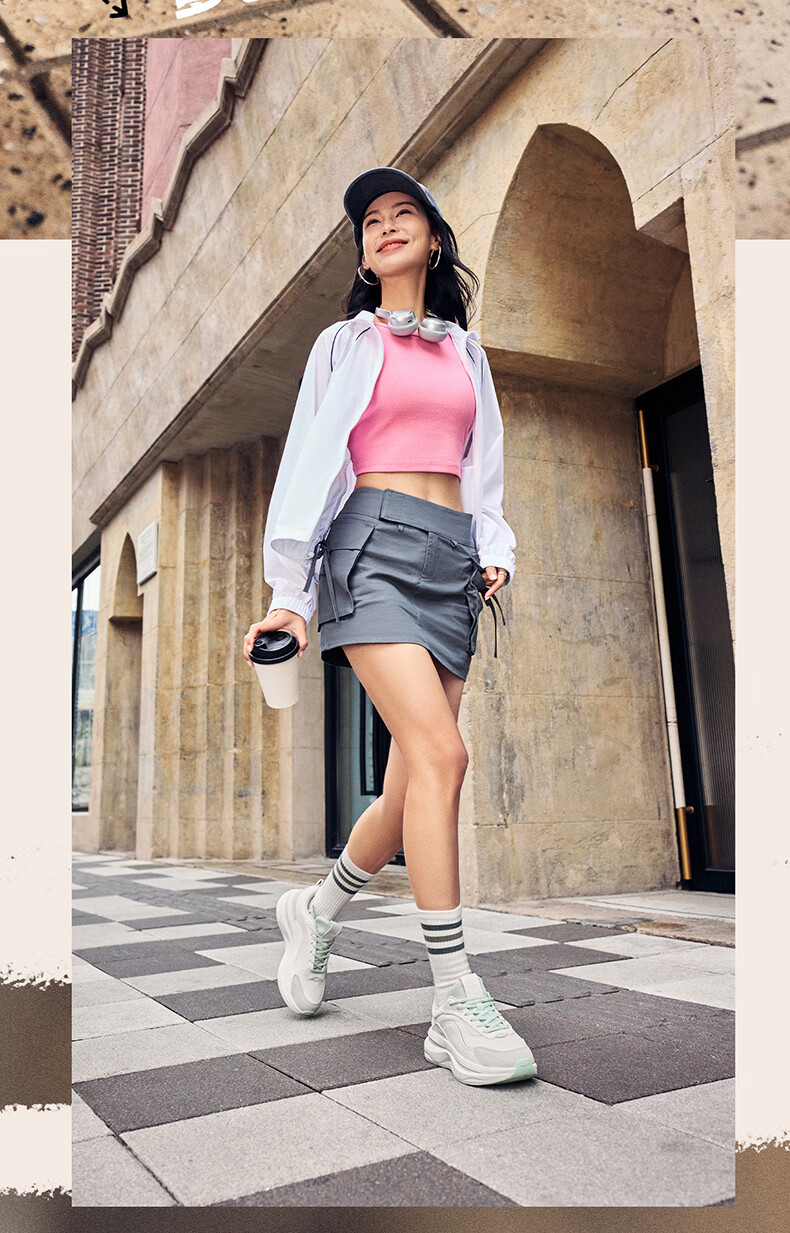 ERKE Casual Shoes 26 New Women's Comfortable Thick-Soled Shock-Absorbing Versatile Sports Dad Sneakers | Fengxuan 2 5