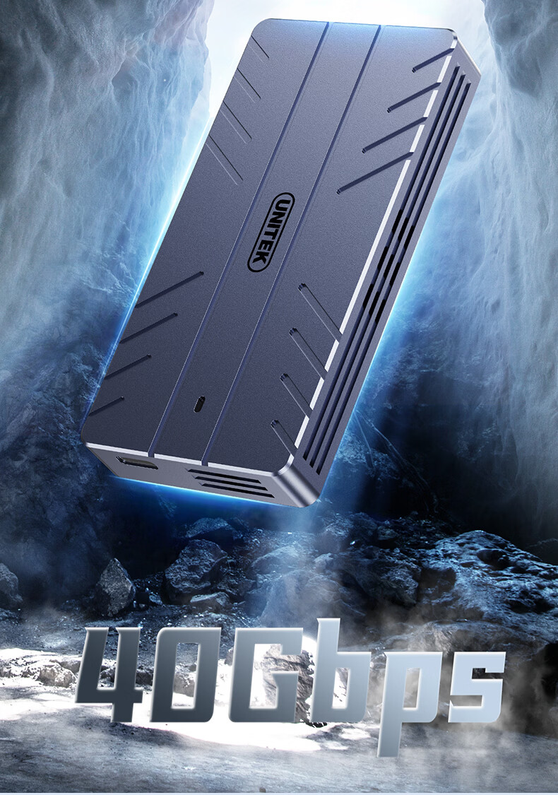 UNITEK 40Gbps USB4.0 High-Speed M.2 NVMe SSD Enclosure Compatible with Thunderbolt 5/4/3 for Mac Mini Laptop Desktop Expansion SSD 1